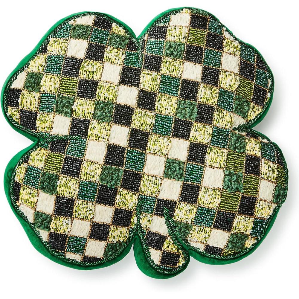 imageMACKENZIECHILDS Throw Pillow Decorative Pillow Lucky Clover