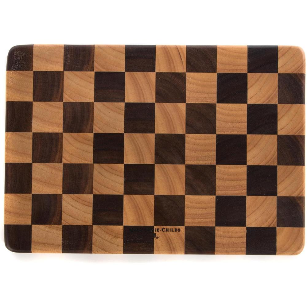 imageMACKENZIECHILDS Wood Serving Board Countertop Wooden Cutting Board and Serving Board for Charcuterie 8quot x 12quot CheckCheck