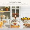 MACKENZIE-CHILDS 2-Quart Enamel Tea Kettle, Cute Tea Kettle for Stovetop, Butterfly(Queen Bee)