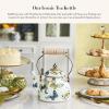 MACKENZIE-CHILDS 2-Quart Enamel Tea Kettle, Cute Tea Kettle for Stovetop, Queen Bee(Butterfly)