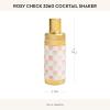 MACKENZIE-CHILDS 3260 20-Ounce Cocktail Shaker, Stainless-Steel Shaker Cup with Lid, Black-and-White Courtly Check(Rosy Check)