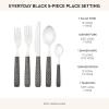 MACKENZIE-CHILDS 5-Piece Everyday Place Setting, Dishwasher-Safe Flatware Set, Black(Black)