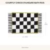 MACKENZIE-CHILDS Bath Rug, Bath Mat for Bathroom Use, Cotton Rug, Black-and-White Courtly Check(Black and White)
