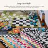 MACKENZIE-CHILDS Bath Rug, Bath Mat for Bathroom Use, Cotton Rug, Ribbon & Dot(Ribbon & Dot)