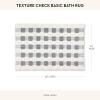 MACKENZIE-CHILDS Bath Rug, Bath Mat for Bathroom Use, Cotton Rug, Sterling-and-White Texture Check