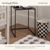 MACKENZIE-CHILDS Bath Rug, Bath Mat for Bathroom Use, Cotton Rug, Sterling-and-White Texture Check