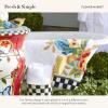 MACKENZIE-CHILDS Bath Rug, Bath Mat for Bathroom Use, Cotton Rug, White Flower Market(Flower Market White)