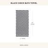 MACKENZIE-CHILDS Bath Towel, Cute Decorative Bathroom Towel, Blue-and-White Royal Check(Black Check)