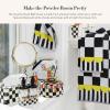 MACKENZIE-CHILDS Bath Towel, Cute Decorative Bathroom Towel, Blue-and-White Royal Check(Courtly Check)