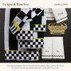 MACKENZIE-CHILDS Bath Towel, Cute Decorative Bathroom Towel, Blue-and-White Royal Check(Courtly Stripe)