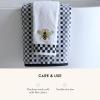 MACKENZIE-CHILDS Bath Towel, Cute Decorative Bathroom Towel, Blue-and-White Royal Check(Micro Check)
