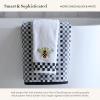 MACKENZIE-CHILDS Bath Towel, Cute Decorative Bathroom Towel, Blue-and-White Royal Check(Micro Check)