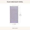 MACKENZIE-CHILDS Bath Towel, Cute Decorative Bathroom Towel, Blue-and-White Royal Check(Plum Check)