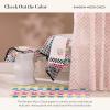 MACKENZIE-CHILDS Bath Towel, Cute Decorative Bathroom Towel, Blue-and-White Royal Check(Rainbow Micro Check)