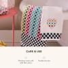 MACKENZIE-CHILDS Bath Towel, Cute Decorative Bathroom Towel, Blue-and-White Royal Check(Rainbow Micro Check)