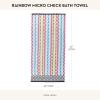 MACKENZIE-CHILDS Bath Towel, Cute Decorative Bathroom Towel, Blue-and-White Royal Check(Rainbow Micro Check)