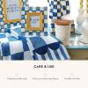 MACKENZIE-CHILDS Bath Towel, Cute Decorative Bathroom Towel, Blue-and-White Royal Check(Royal Check)