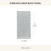 MACKENZIE-CHILDS Bath Towel, Cute Decorative Bathroom Towel, Blue-and-White Royal Check(Sterling Check)