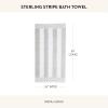 MACKENZIE-CHILDS Bath Towel, Cute Decorative Bathroom Towel, Blue-and-White Royal Check(Sterling Stripe)