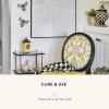 MACKENZIE-CHILDS Bee, Hanging Bee Decoration, Black-and-White Courtly Check