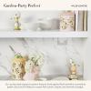 MACKENZIE-CHILDS Bird Topiaries, Decorative Bird Decor for Living Room or Bedroom Table Decor, Set of 2, Wildflowers(Wildflowers)