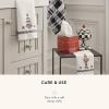 MACKENZIE-CHILDS Boutique Square Tissue-Box Cover, Tissue Holder for Home Decor, Red Tartan(Red Tartan)