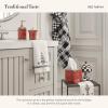MACKENZIE-CHILDS Boutique Square Tissue-Box Cover, Tissue Holder for Home Decor, Red Tartan(Red Tartan)