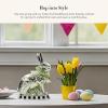 MACKENZIE-CHILDS Bunny Figure, Spring and Easter Rabbit Decor, Calico Foil Small Bunny