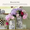 MACKENZIE-CHILDS Butterfly Toile Ceramic Vase, Unique Flower-Vase Decor, Tall