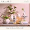 MACKENZIE-CHILDS Candlestick Lamp, Decorative Lamp for Living Room or Bedroom, Blue-and-White Royal Check(Rosy Check)