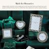 MACKENZIE-CHILDS Celebrate Courtly Assorted Frames, Cute Boxed Picture Frame Set, Round, Square, and Heart Photo Frames, Set of 3