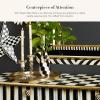 MACKENZIE-CHILDS Ceramic Flower Vase, Decor for Living Room or Bedroom, Black-and-White Queen Bee