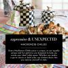 MACKENZIE-CHILDS Check Lazy Susan, Cute Rotating Serving Board, Round Charcuterie Board, or Dish Holder