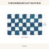 MACKENZIE-CHILDS Checkerboard Bath Rug, Washable Bath Mat for Restroom Decor, 24″ x 40″, Navy-Blue-and-White Check(Navy)
