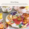 MACKENZIE-CHILDS Cheese Course, Cute Cheese Board and Serving Board for Charcuterie, Blue-and-White Royal Check(White Flower Market)