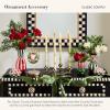MACKENZIE-CHILDS Classic Courtly Ornament Stand, Christmas Ornament Display, 11 Inches