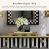 MACKENZIE-CHILDS Clock, Resin Decorative Clock for Kitchen and Living Room, Courtly Check and Dot