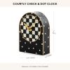 MACKENZIE-CHILDS Clock, Resin Decorative Clock for Kitchen and Living Room, Courtly Check and Dot