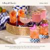 MACKENZIE-CHILDS Coupe Glass, Decorative Stemmed Cocktail Glass, 11 Ounces, Blue-and-White Royal Check(Royal Check)