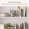 MACKENZIE-CHILDS Courtly Check Supper Club Flatware Storage Caddy, Kitchen Utensil Organizer for Silverware and Napkins(Courtly Check)