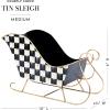 MACKENZIE-CHILDS Courtly Check Tin Sleigh, Christmas Tabletop Sled Decor
