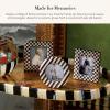 MACKENZIE-CHILDS Courtly Frames Gift Set, Cute Picture Frame Set, Round, Square, and Rectangular Photo Frames, Set of 3