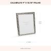 MACKENZIE-CHILDS Decorative Picture Frame, Standing Picture Frame, 8″ x 10″, Black-and-White Celebrate