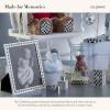 MACKENZIE-CHILDS Decorative Picture Frame, Standing Picture Frame, 8″ x 10″, Black-and-White Celebrate