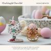 MACKENZIE-CHILDS Egg Cart Figurine, Spring Decor, Patience Brewster Speckled Chicken