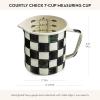 MACKENZIE-CHILDS Enamel 7-Cup Measuring Cup, Decorative Measuring Cup with Spout, Black-and-White Courtly Check(Courtly Check)