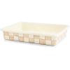 MACKENZIE-CHILDS Enamel Baking Pan for Oven, Rectangular Oven Pan, 9″ x 13″, Pink-and-White Rosy Check(Mocha Check)