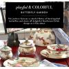 MACKENZIE-CHILDS Enamel Breakfast Bowl, Unique Soup Bowl or Cereal Bowl, Dinnerware, Butterfly Garden, Set of 1(Buttefly Garden)
