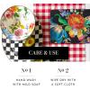 MACKENZIE-CHILDS Enamel Breakfast Bowl, Unique Soup Bowl or Cereal Bowl, Dinnerware, Butterfly Garden, Set of 1(Flower Market White)