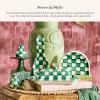 MACKENZIE-CHILDS Enamel Butter Box, Cute Lidded Butter Dish, Black-and-White Courtly Check(Emerald Check)
